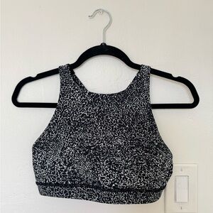 Lululemon High Neck Energy Patterned Sports Bra